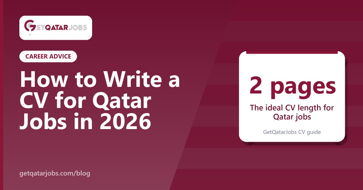 Job seeker preparing a CV for jobs in Doha, Qatar