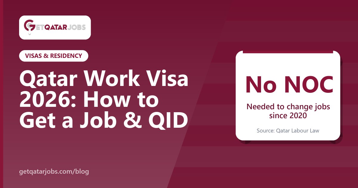 Expat with passport and Qatar work visa documents in Doha